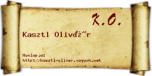 Kasztl Olivér névjegykártya
